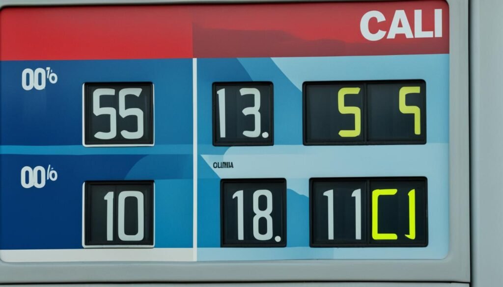 average gas price in Cali